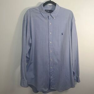 Ralph Lauren Men’s blue size 17 34/35 Yarmouth Pinpoint Oxford shirt